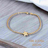 14AYAR 2.27GRAM ALTIN YILDIZLI BİLEKLİK