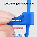 Microcase Yeniden Kullanılabilir Bağcık Kablo Eşya Sabitleme Düzenleme Bağı 20cm 5 ADET - SİYAH AL5254