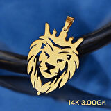 14AYAR 3.00GRAM ALTIN ASLAN KRAL KOLYE UCU