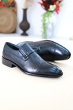 Konfores 1460 Hakiki Deri Erkek Klasik Ayakkabı - NKT01460-siyah-44