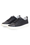 Konfores 2124 Hakiki Deri Anatomik Tabanlı Ultra Hafif Erkek Sneakers Ayakkabı - NKT02124-siyah-beyaz-42