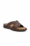2133-3200 Tam Anatomik Unisex Günlük,Ofis,Spor,Havuz.Deniz ve Tüm Islak Zeminler İçin Uyumlu Terlik - NKT02133-kahverengi-43
