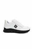 Konfores 2136 Hakiki Deri Anatomik Air Tabanlı Erkek Sneakers Ayakkabı - NKT02136-BEYAZ-44