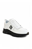 Konfores 2136 Hakiki Deri Anatomik Air Tabanlı Erkek Sneakers Ayakkabı - NKT02136-BEYAZ-44