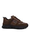Konfores 2136 Hakiki Deri Anatomik Air Tabanlı Erkek Sneakers Ayakkabı - NKT02136-kahverengi-41