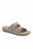 2142-9890 Tam Anatomik Unisex Hac ve Umre İçin Dikişsiz Terlik - NKT02142-BEJ-36