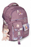 Relaxion 2174-1450 İthal Kore Tarzı Unisex Çocuk İlkokul Sırt Çantası - NKT02174-MOR-TEKEBAT