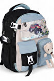 Relaxion 2175-1460 İthal Kore Tarzı Unisex Çocuk İlkokul Sırt Çantası - NKT02175-siyah-TEKEBAT