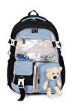 Relaxion 2175-1460 İthal Kore Tarzı Unisex Çocuk İlkokul Sırt Çantası - NKT02175-siyah-TEKEBAT