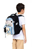 Relaxion 2175-1460 İthal Kore Tarzı Unisex Çocuk İlkokul Sırt Çantası - NKT02175-siyah-TEKEBAT
