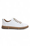2180-LuısFıgo Hakiki Deri Üst Kalite Anatomik Tabanlı Erkek Günlük Sneakers Ayakkabı - NKT02180-BEYAZ-43