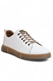 2180-LuısFıgo Hakiki Deri Üst Kalite Anatomik Tabanlı Erkek Günlük Sneakers Ayakkabı - NKT02180-BEYAZ-43