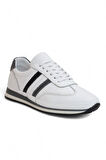 2181-LuısFıgo Hakiki Deri Üst Kalite Anatomik Tabanlı Erkek Günlük Sneakers Ayakkabı - NKT02181-beyaz-siyah-43
