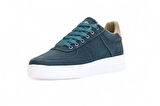 2196-Dakırs Anatomik Tabanlı Erkek Keten Kumaşlı Sneakers Ayakkabı - NKT02196-petrol-yeşil-43