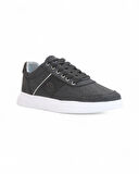 2197-Dakırs Anatomik Tabanlı Erkek Keten Kumaşlı Sneakers Ayakkabı - NKT02197-siyah-40