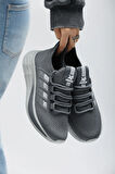 2201-Awıdox Anatomik Tabanlı Unisex Bağcıksız Sneakers Ayakkabı - NKT02201-Füme-42