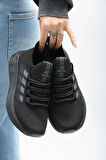 2201-Awıdox Anatomik Tabanlı Unisex Bağcıksız Sneakers Ayakkabı - NKT02201-siyah-42