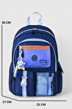 Muggle 2214 İthal Ürün Üst Kalite Unisex Çocuk Üçlü Set İlkokul Sırt Çantası - NKT02214-lacivert-TEKEBAT