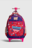 2217-My Polo Anatomik Sırt Yapılı Unisex Işıklı Tekerlekli İlkokul Çantası - NKT02217-MOR-TEKEBAT