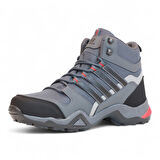 2226-Forza Anatomik Kaydırmaz Tabanlı Soft Shell Outdoor Trekking Erkek Bağcıklı Spor Bot - NKT02226-Füme-43