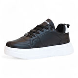 2227-Wickers Air Force Modeli Anatomik Tabanlı Üst Kalite Unisex Sneakers Ayakkabı - NKT02227-siyah-beyaz-37