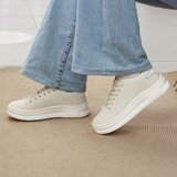2230-Conpax Mcqueen Modeli Anatomik Tabanlı Üst Kalite Unisex Sneakers Ayakkabı - NKT02230-BEJ-38