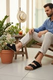 2236-Look Life Unisex Çift Tokalı Ultra Hafif Havuz,Plaj ve Günlük Kullanıma Uygun Terlik - NKT02236-siyah-40
