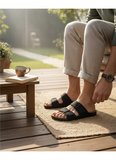 2245-Look Life Unisex Çift Tokalı Ultra Hafif Havuz,Plaj ve Günlük Kullanıma Uygun Terlik - NKT02245-siyah-47