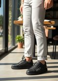 2274-Zanelle Hakiki Full Duble Deri Üst Kalite Premıum Erkek Sneaker Ayakkabı - NKT02274-siyah-baskılı-43