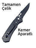 KAMP OUTDOOR  DÜĞMELİ KİLİTLİ METAL ÇAKI 20 CM KEMER APARATLI 