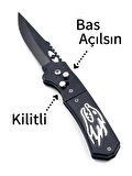KAMP OUTDOOR  DÜĞMELİ KİLİTLİ METAL ÇAKI 20 CM KEMER APARATLI 