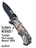 KAMP OUTDOOR BUCK ÇAKI KAMUFLAJ DESEN   20 CM  HEDİYE BEZ KILIFLI