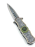KAMO OUTDOOR DESENLİ ÇAKI KENDİ ETRAFINDA DÖNEN  15,5 CM  KİLİTLİ 