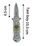KAMO OUTDOOR DESENLİ ÇAKI KENDİ ETRAFINDA DÖNEN  15,5 CM  KİLİTLİ 