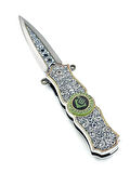 KAMO OUTDOOR DESENLİ ÇAKI KENDİ ETRAFINDA DÖNEN  15,5 CM  KİLİTLİ 