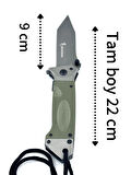 KAMP OUTDOOR BROWNİNG YEŞİL İPLİ ÇAKI  KEMER KLİPSLİ  
