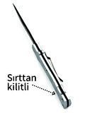 KAMP OUTDOOR  METAL ÇAKI 23 CM SIRTTAN KİLİTLİ  KEMER KLİPSLİ HEDİYE ZİPPO KİBİRT 