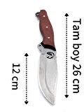 KAMP AV BIÇAK 26 CM  KESKİN HEDİYE  DERİ KILIFLI 