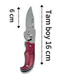 KAMP DÜĞMELİ 16 CM CEP ÇAKISI KEMER KLİPSLİ TAMAMEN METAL