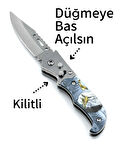 KAMP DÜĞMELİ 16 CM CEP ÇAKISI KEEMER KLİPSLİ TAMAMEN METAL