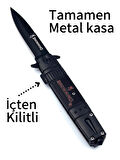 KAMP OUTDOOR SİYAH BROWNİNG ÇAKI 22 CM KEMER KLİPSLİ KİLİTLİ