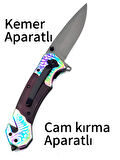 KAMP OUTDOOR   İŞLEMELİ BROWNİNG ÇAKI 23 CM BOY  İÇTEN KİLİTLİ  KEMER KLİPSLİ