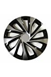 Point Peugeot Partner Uyumlu 14 Inç Piano Black Siyah Jant Kapağı 4 Adet
