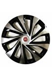 Fiat Punto Uyumlu 14 Inç Piano Black Siyah Jant Kapağı 4 Adet