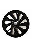 Seat Ibiza Uyumlu 15 Inç 4 Adet Piano Black Siyah Jant Kapağı Takımı