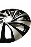 Proton Araçlarına Uyumlu 15 Inç Piano Black Siyah Jant Kapağı 4 Adet