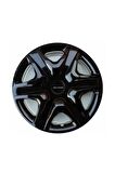 [kırılmaz] Peugeot 306 Uyumlu 15 Inc Piano Black Siyah Jant Kapağı Seti 4 Adet