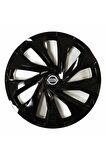 Nissan Primera Uyumlu 15 Inç 4 Adet Piano Black Siyah Jant Kapağı Takımı