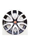 15'' Inç Fiat Jant Kapağı 4 Adet Çelik Jant Görünümlü Renkli - Kırılmaz Esnek