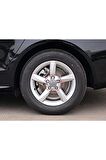 Audi Uyumlu Ahtapot Gri 5 Bijon Çelik Jant Göbek Arması